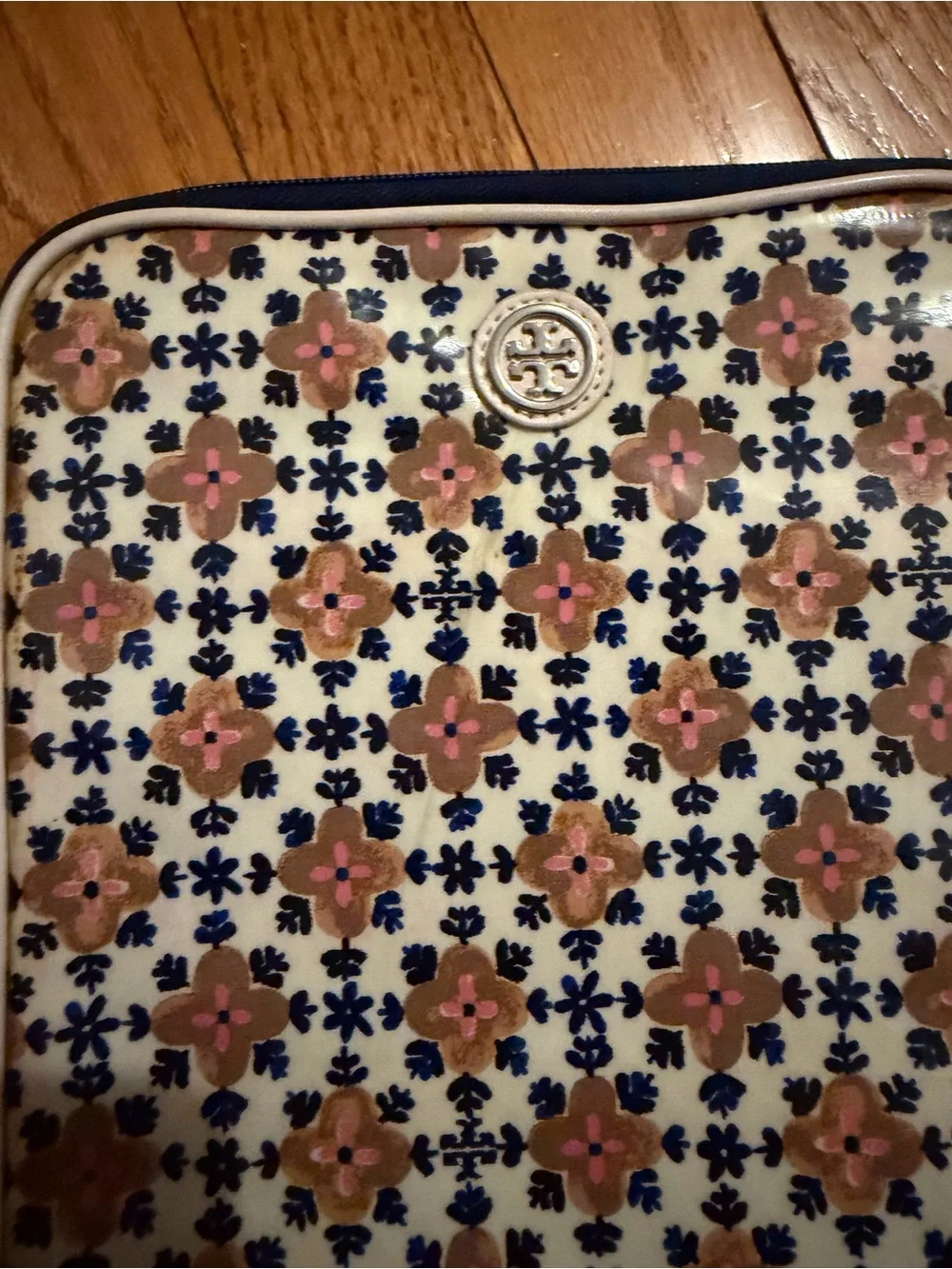 Tory Burch Floral Coated Canvas Tablet iPad Sleeve Pouch